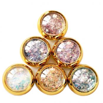 Hologr. Glitterset, 6 Döschen i. Set